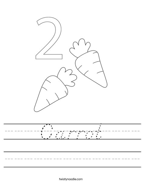 Carrots Worksheet