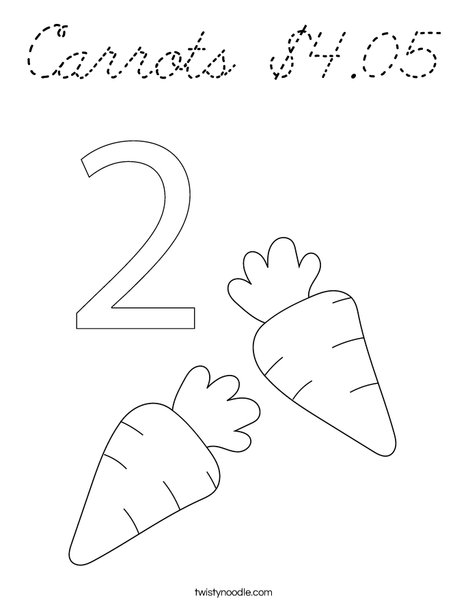 Carrots Coloring Page