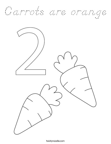 Carrots Coloring Page