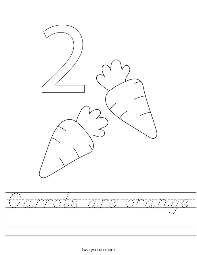 Carrots are orange Worksheet