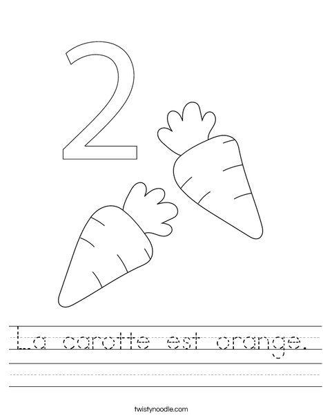 Carrots Worksheet