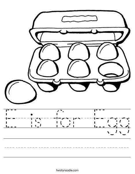 Carton of Six Eggs Worksheet