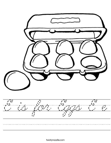 Carton of Six Eggs Worksheet