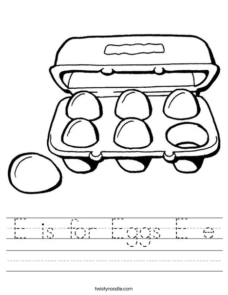 Carton of Six Eggs Worksheet