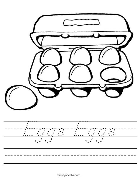 Carton of Six Eggs Worksheet
