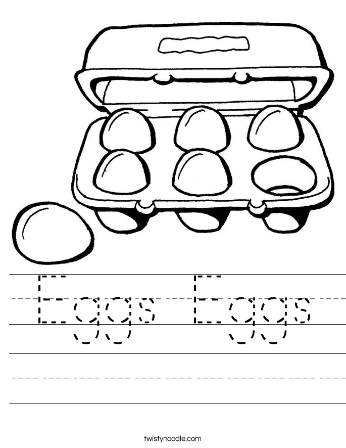 Eggs Eggs Worksheet