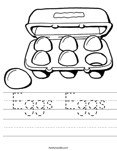 Carton of Six Eggs Worksheet
