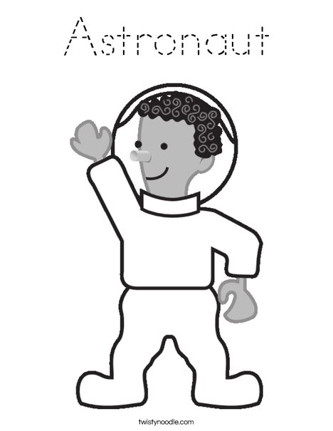 Cartoon Astronaut Coloring Page