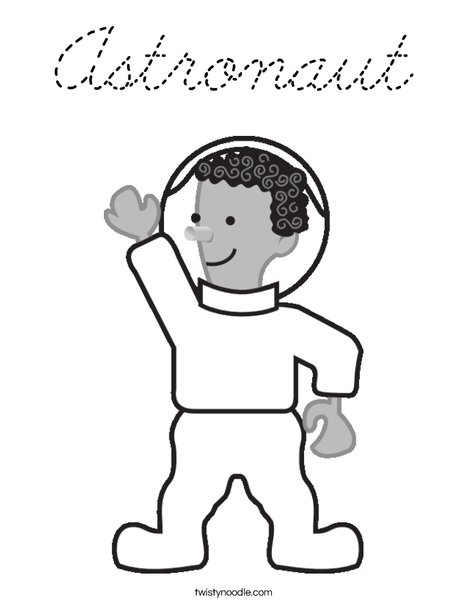 Cartoon Astronaut Coloring Page