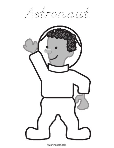 Cartoon Astronaut Coloring Page