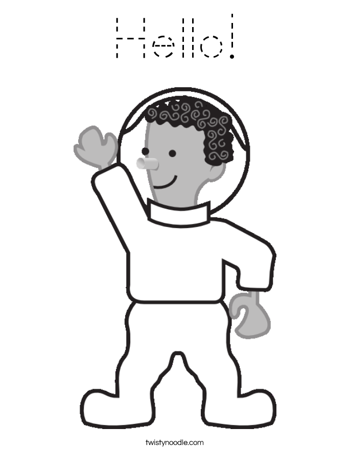 Hello! Coloring Page