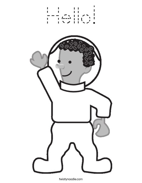 Cartoon Astronaut Coloring Page