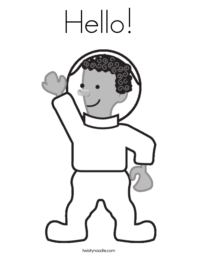 Hello! Coloring Page