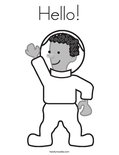 Hello! Coloring Page