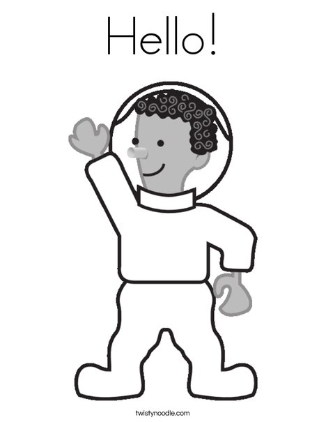 Cartoon Astronaut Coloring Page