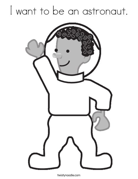 Cartoon Astronaut Coloring Page