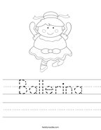 Ballerina Handwriting Sheet