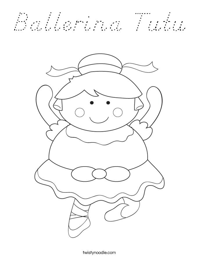 Ballerina Tutu Coloring Page