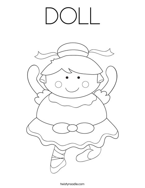 Cartoon Ballerina Coloring Page
