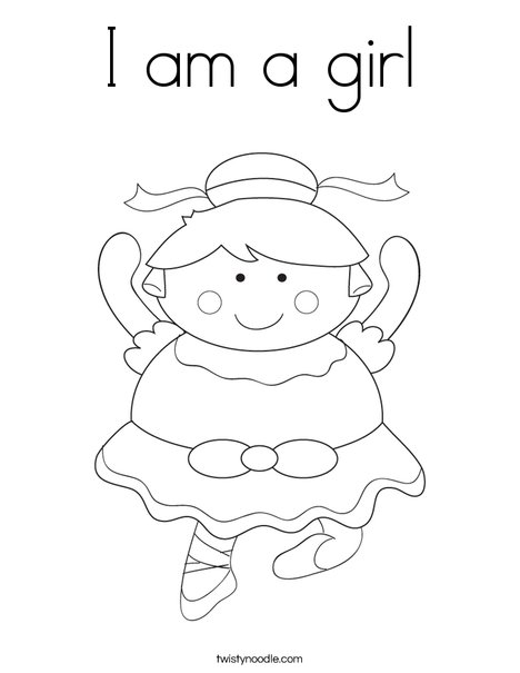 Cartoon Ballerina Coloring Page