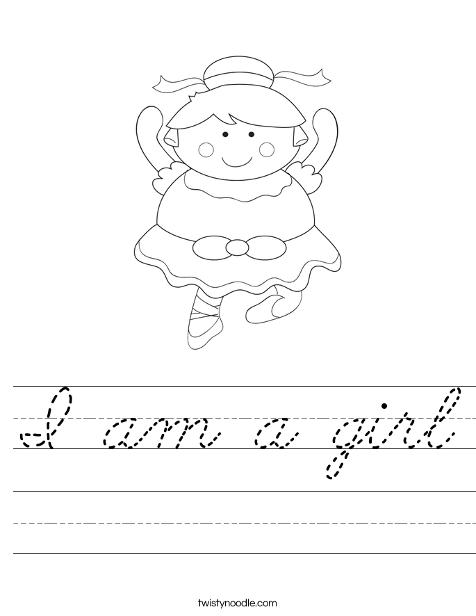 I am a girl Worksheet