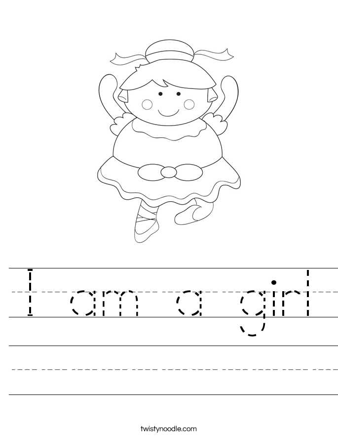 I am a girl Worksheet