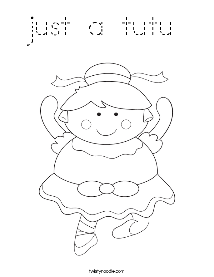 just a tutu Coloring Page