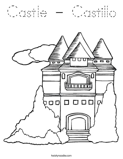 Princess Castle Coloring Page