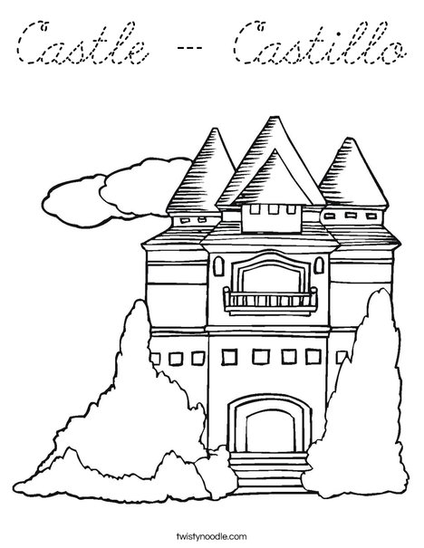 Princess Castle Coloring Page