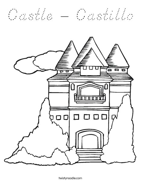 Princess Castle Coloring Page