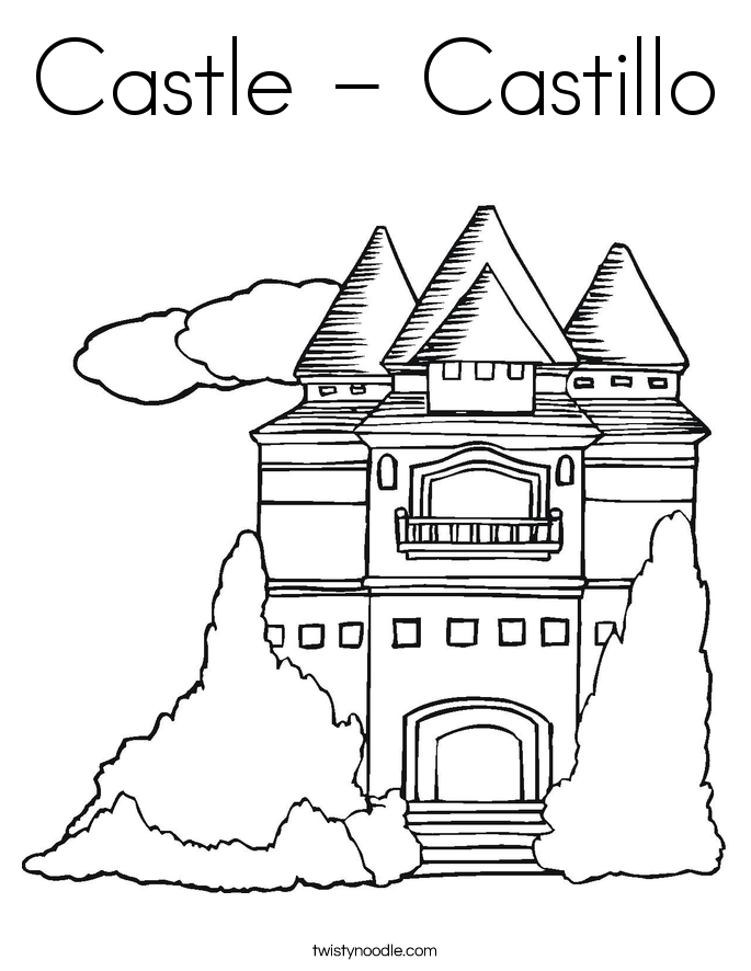 Castle - Castillo Coloring Page
