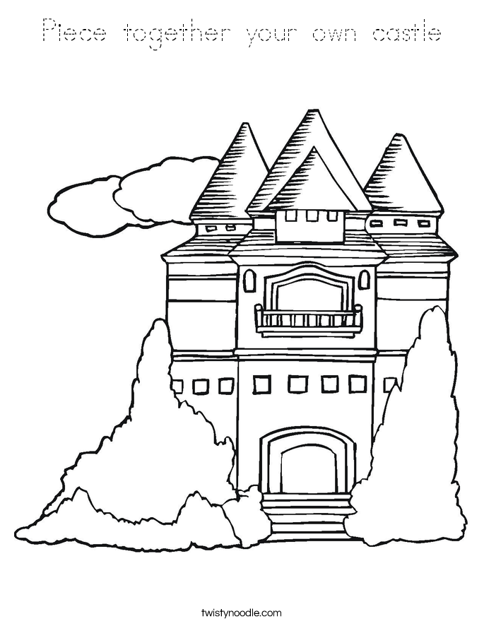 Piece together your own castle Coloring Page