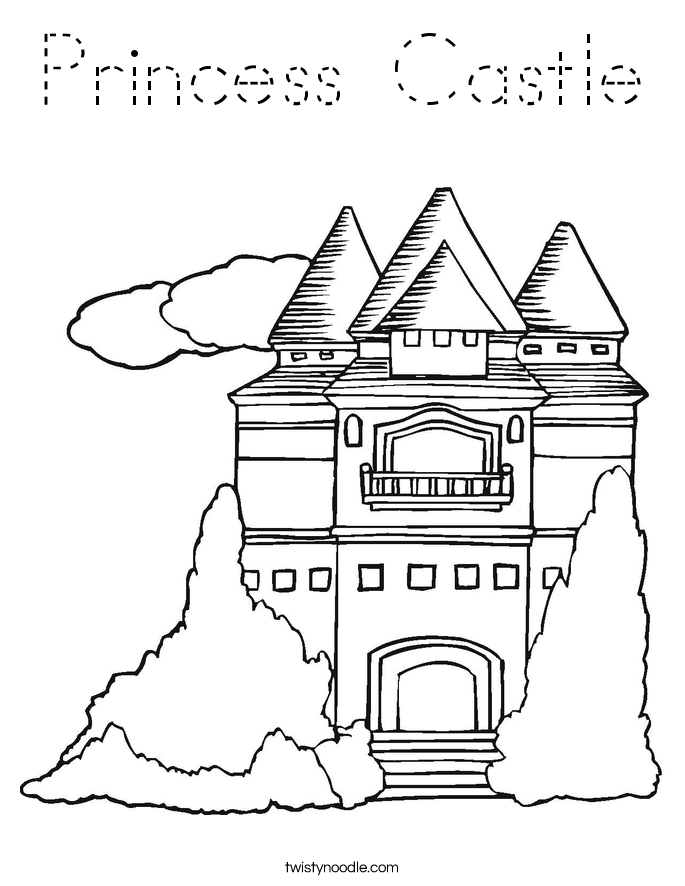 Princess Castle Coloring Page