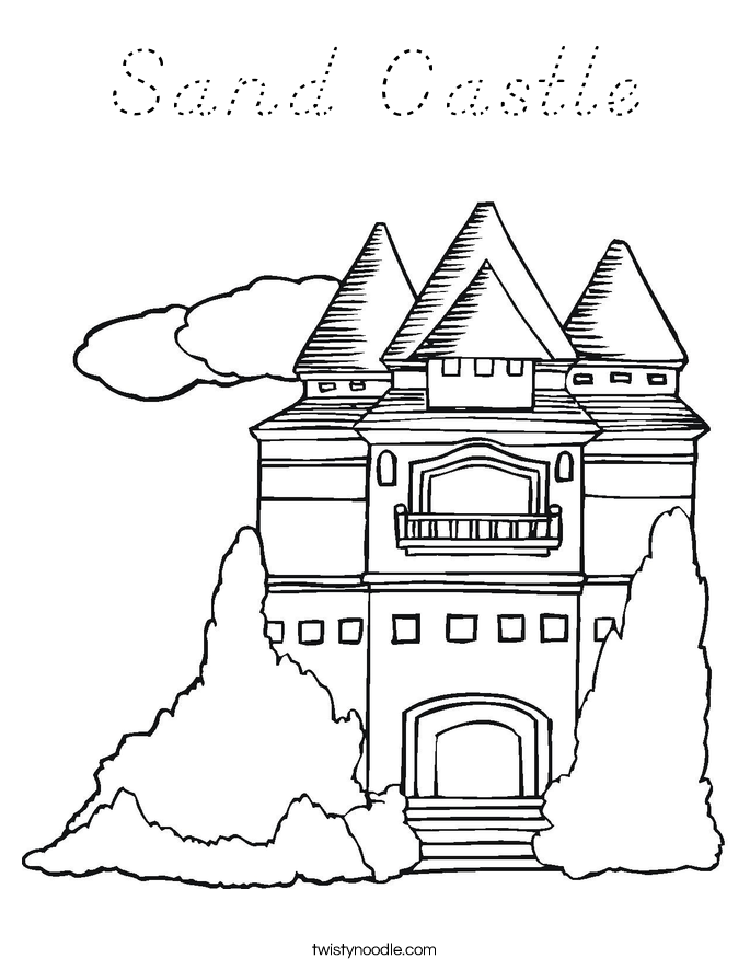 Sand Castle Coloring Page