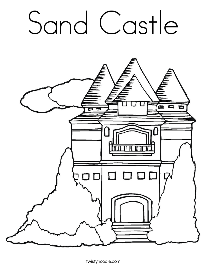 Sand Castle Coloring Page