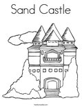 Sand Castle Coloring Page