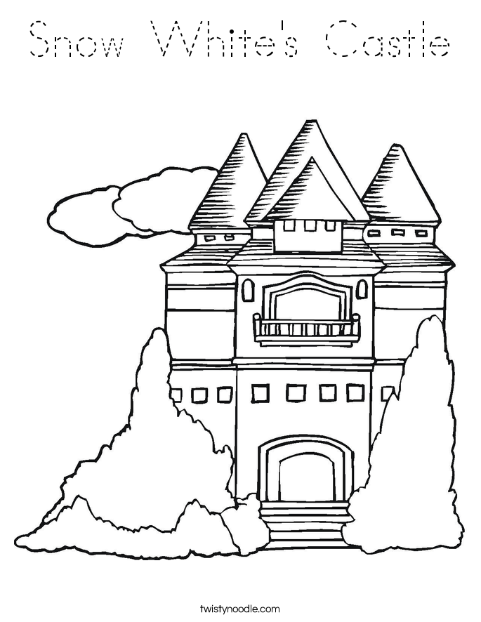 Snow White's Castle Coloring Page
