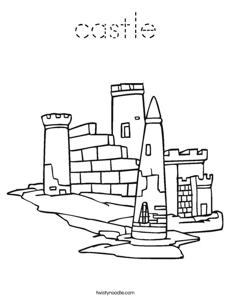 Sandcastle Coloring Page
