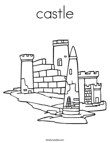 Sandcastle Coloring Page