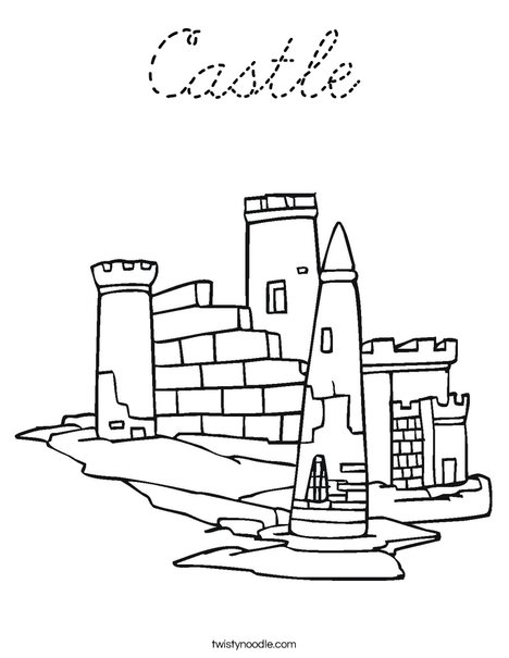 Sandcastle Coloring Page