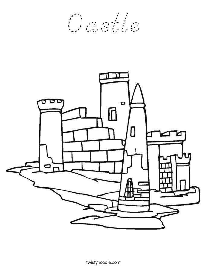 Castle Coloring Page
