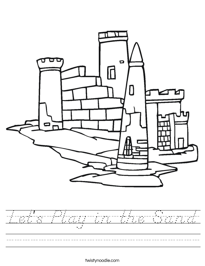 Let's Play in the Sand Worksheet