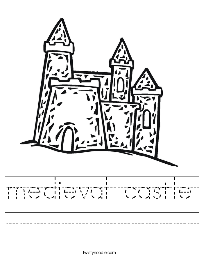Medieval Castle Worksheet Twisty Noodle