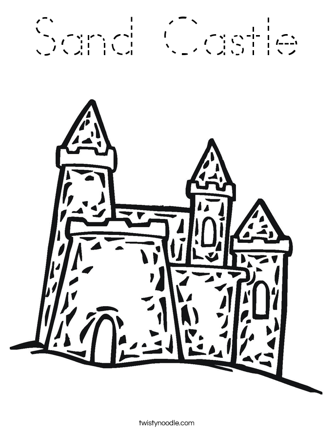 Sand Castle Coloring Page