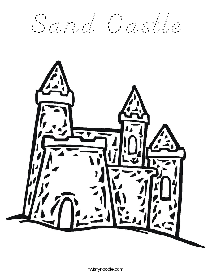 Sand Castle Coloring Page