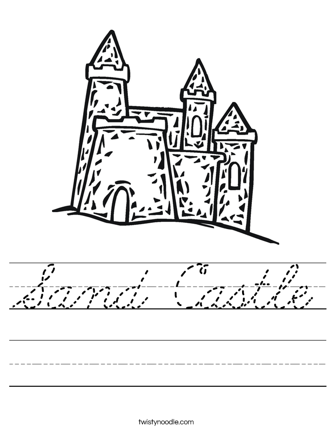 Sand Castle Worksheet