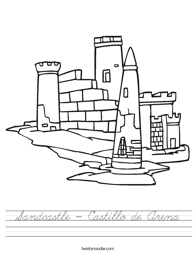 Sandcastle - Castillo de Arena Worksheet
