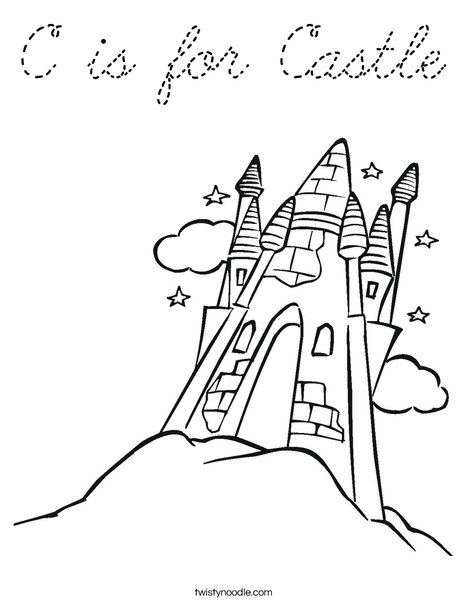 Magical Castle Coloring Page