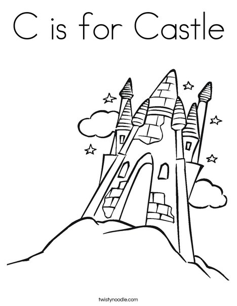 Magical Castle Coloring Page