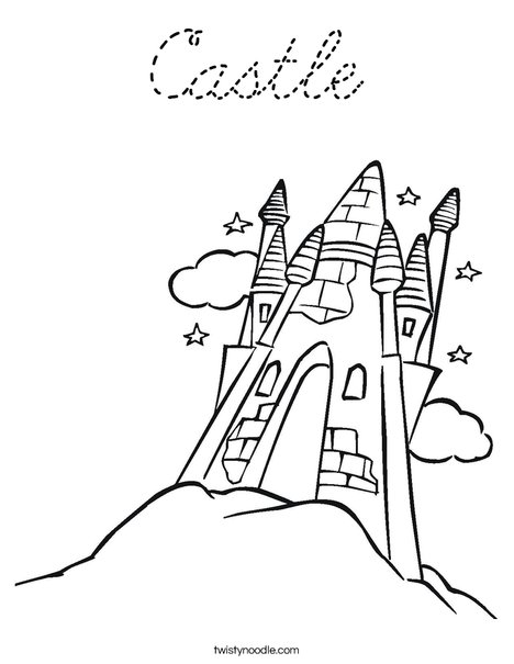 Magical Castle Coloring Page